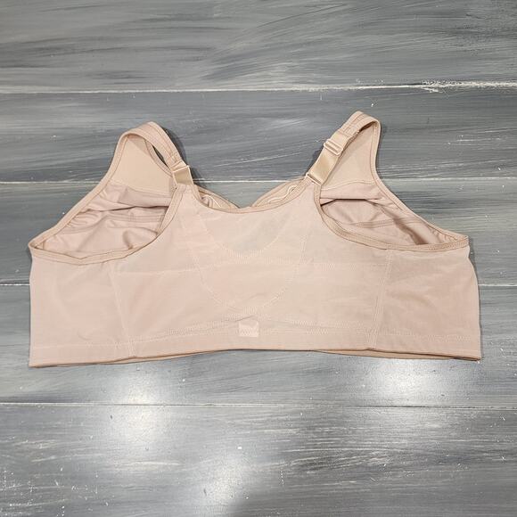 Glamorise Bra 1265 Magic Lift Front Close Back Support Bra 50F Beige - Picture 2 of 7